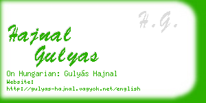 hajnal gulyas business card